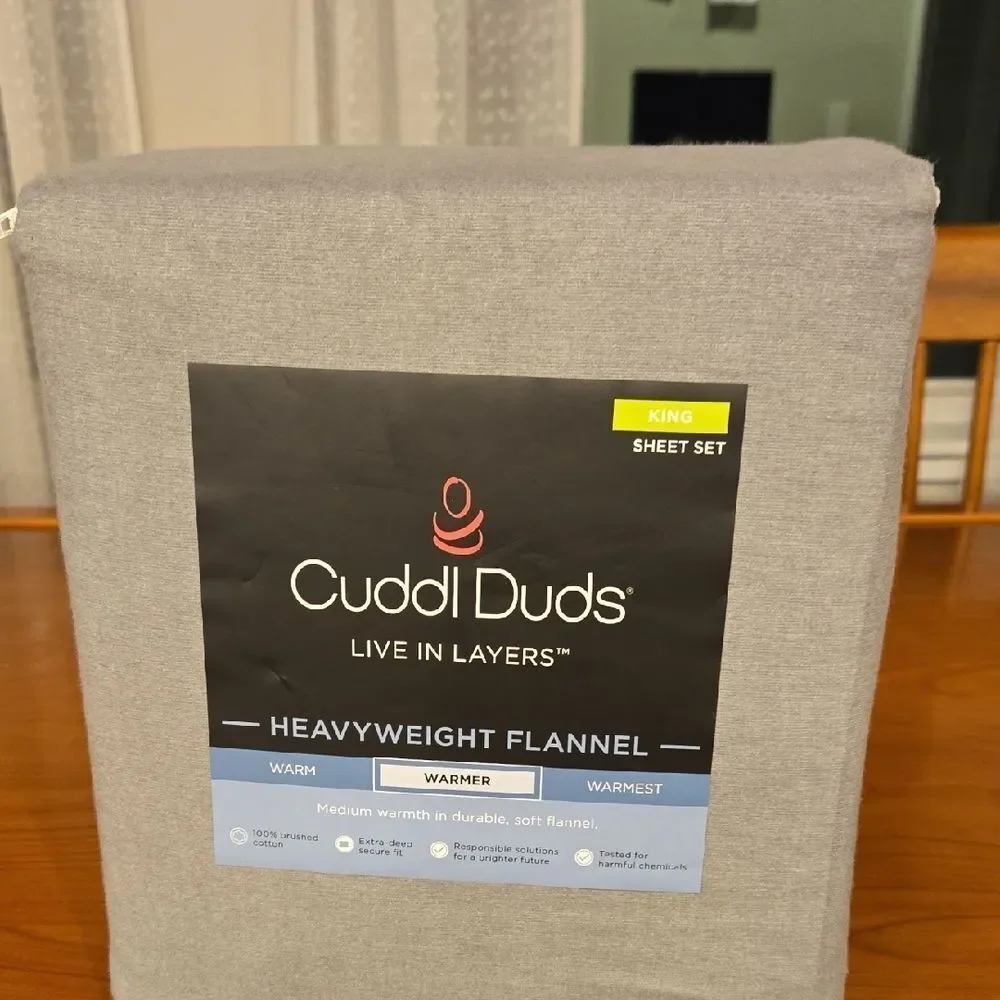 Cuddl Duds Cozy Bedding Sheets 100%Brushed Cotton